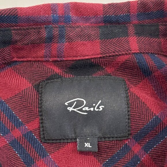 Rails Hunter Button Up Plaid Collared Shirt Flannel Top Western Casual Preppy XL - Picture 5 of 11